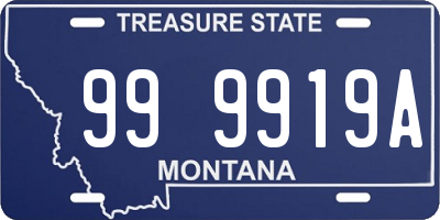 MT license plate 999919A