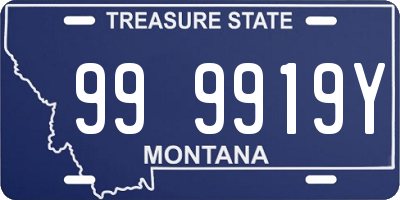 MT license plate 999919Y