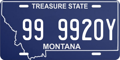 MT license plate 999920Y