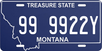 MT license plate 999922Y