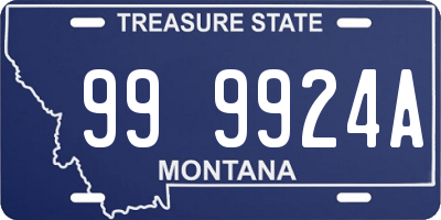 MT license plate 999924A