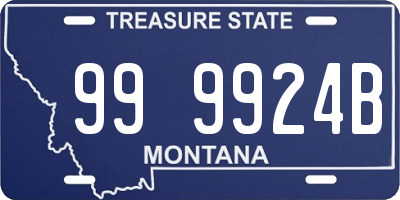 MT license plate 999924B