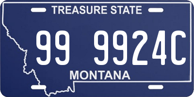 MT license plate 999924C