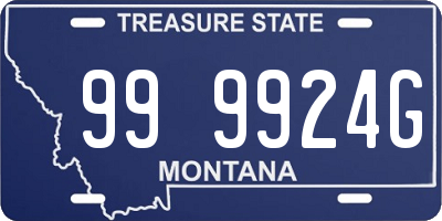 MT license plate 999924G