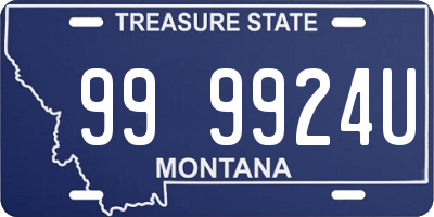 MT license plate 999924U