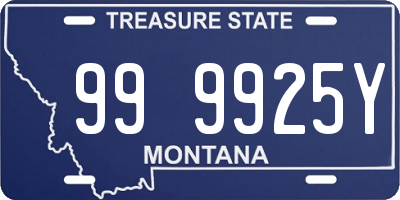 MT license plate 999925Y