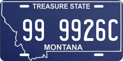 MT license plate 999926C