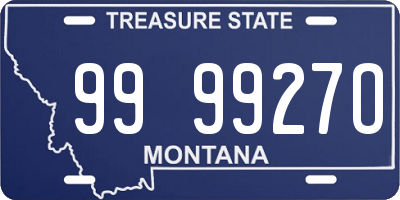 MT license plate 999927O