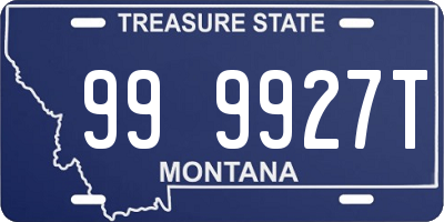 MT license plate 999927T