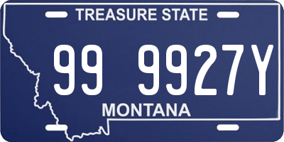 MT license plate 999927Y