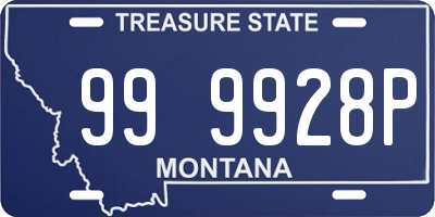 MT license plate 999928P