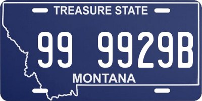 MT license plate 999929B