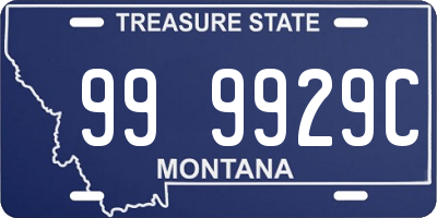 MT license plate 999929C