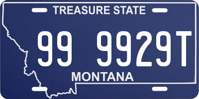 MT license plate 999929T