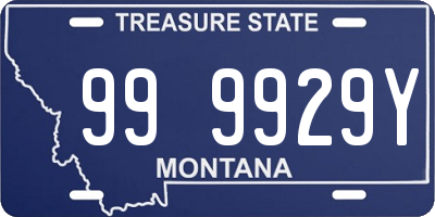 MT license plate 999929Y