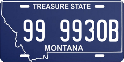 MT license plate 999930B