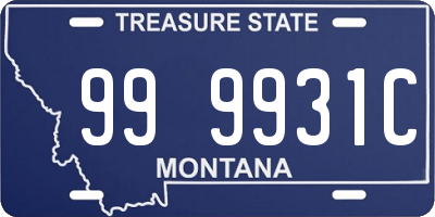 MT license plate 999931C