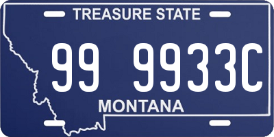 MT license plate 999933C