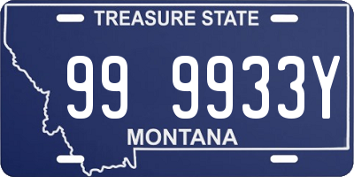 MT license plate 999933Y