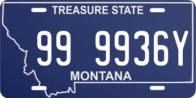 MT license plate 999936Y