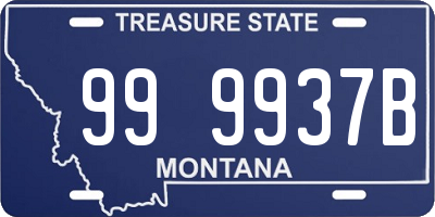 MT license plate 999937B