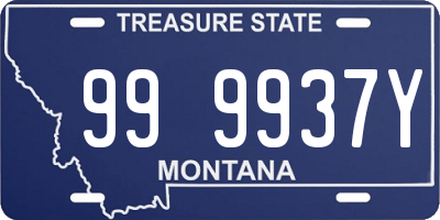 MT license plate 999937Y