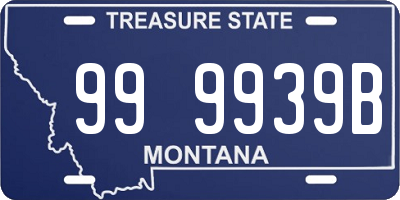 MT license plate 999939B