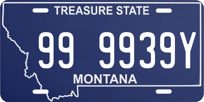 MT license plate 999939Y