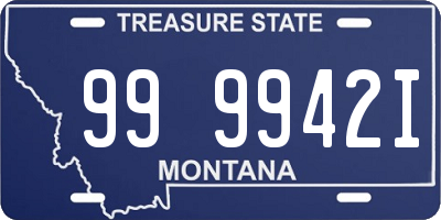 MT license plate 999942I