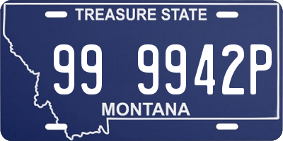 MT license plate 999942P