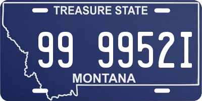 MT license plate 999952I