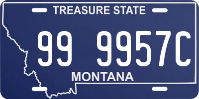 MT license plate 999957C