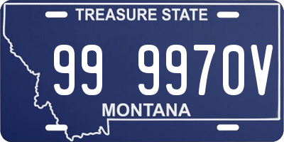 MT license plate 999970V