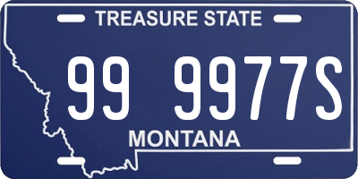 MT license plate 999977S