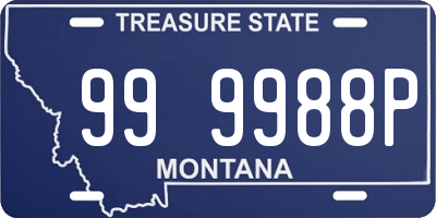 MT license plate 999988P