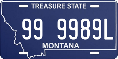 MT license plate 999989L