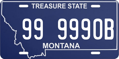 MT license plate 999990B