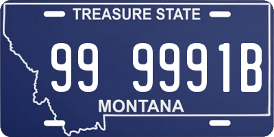 MT license plate 999991B