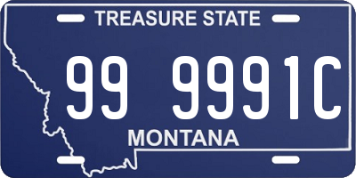 MT license plate 999991C