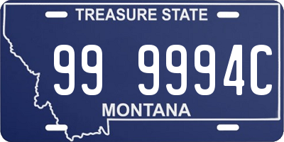 MT license plate 999994C