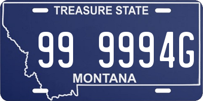 MT license plate 999994G