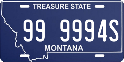 MT license plate 999994S