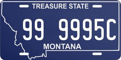 MT license plate 999995C