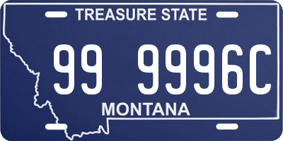 MT license plate 999996C