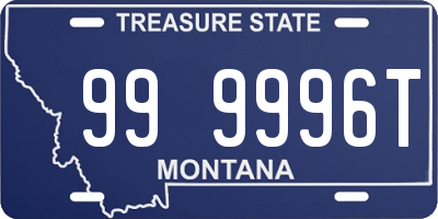 MT license plate 999996T