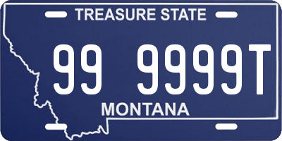 MT license plate 999999T