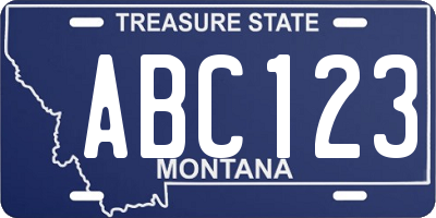 MT license plate ABC123