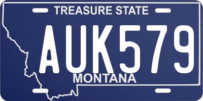 MT license plate AUK579