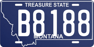 MT license plate B8188
