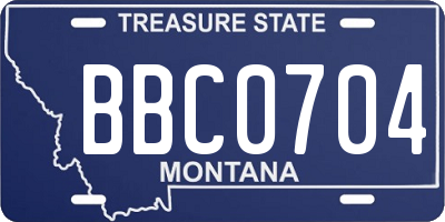 MT license plate BBC0704